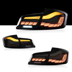 VLAND GTS OLED STYLE SMOKED Tail Lights For 2011-17 BMW5 F10 F18 M5 w/Sequential